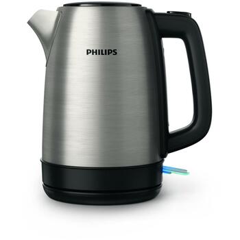 Philips чайник HD9350/90, мощность 2200 Вт, объем 1.7 Л, нержавеющая сталь, без проводов, фильтрация, 360° поворотная база (HD9350/90)