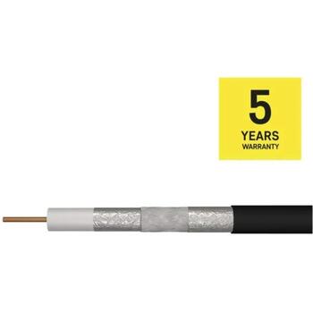Emos Коаксиальный кабель CB113UV S5265, 100 м, 75 Ом, 3 экрана, 52 пФ/м, 43,5 кг/км, УФ стойкость, Eca (S5265)