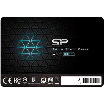 Silicon Power SSD disks Slim Ace A55 SP002TBSS3A55S25, 2TB, SATA III 6Gb/s, 500MB/s, 450MB/s, 7mm (SP002TBSS3A55S25)