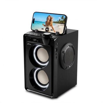 Media-Tech Pārnēsājamais skaļrunis MT3186, 30W RMS, 900W PMPO, 80-20000Hz, Bluetooth 5.3, FM radio, MP3, microSD, USB, USB-C, AUX (MT3186)