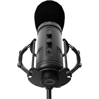 GENESIS Radium 600 G2 studijas mikrofons NGM-2091, -36 dB, 30-18000 Hz, USB-C, 3,5 mm ligzda, kondensatora, vienvirziena, melns (NGM-2091)