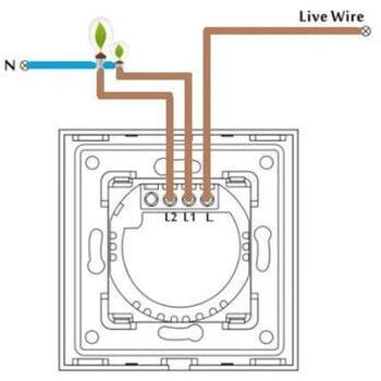 Spring One Gang, One Way Touch Switch, Glass Black (WT-101 WIFI 1gang(N&L) 1000B/G)