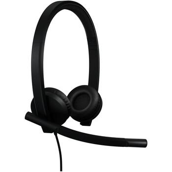 Logitech H570E 981-001431, гарнитура, проводная, 30мм, 32Ом, 1.9м, черный, шумоподавление (981-001431)