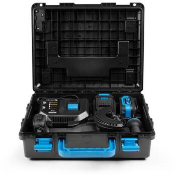Hogert Аккумуляторная угловая шлифмашина HT2E282-B24AG 125 мм 18 В, бесщеточный мотор, 10 000 об/мин, 2x 4 Ач аккумулятор (HT2E282-B24AG)