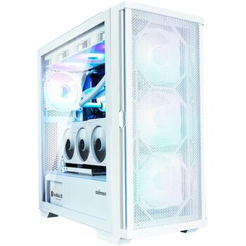 Zalman Z10 DUO White, ATX Mid Tower korpuss, 4x120mm ARGB ventilatori, 7 sloti, 2xUSB 3.0, USB-C, 39.5cm GPU, 17.3cm CPU (Z10 DUO White)