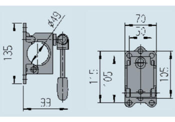 Piekabes atbalsta kājas apskava 48mm, 300kg; 249804 AL-KO (249804)