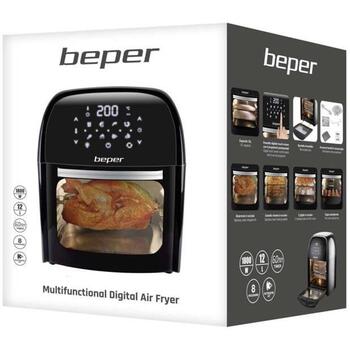 Beper Gaisa fritieris P101FRI012, 1800W, 12l, 8 programmas, nerūsējošais tērauds, plastmasa, 1 grozs (P101FRI012)