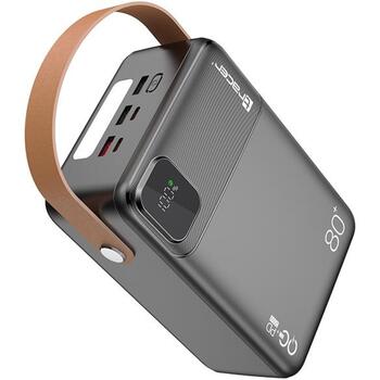 Tracer 47826 Prime-V8 80000mAh QC22.5W+PD20W Power Bank, Black (TRABAT47826)