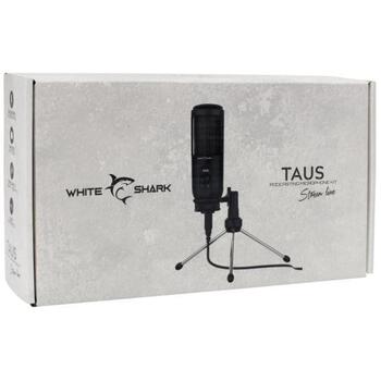 White Shark Mikrofons TAUS, 14mm, kardioīds, 20Hz-20kHz, -13.5dB, 93.5dB, 192kHz/24bit, USB A-B 1.5m (TAUS)