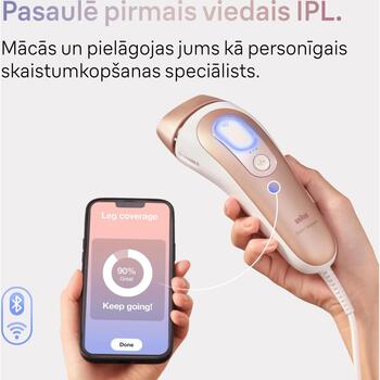 Braun IPL fotoepilators PL7147 Skin i-expert, 10 līmeņi, 400000 zibspuldzes, 3 režīmi, ādas toņa sensors, sejas uzlikts (PL7147)