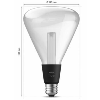 Philips Hue viedā spuldze Lightguide Triangle 8720169311978, E27, 6.8W, 500lm, 2000-6500K, LED, Bluetooth, Zigbee, dimmējama (8720169311978)