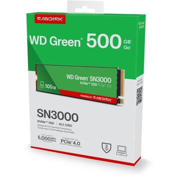 Sandisk SSD WDS500G4G0E, 500GB, M.2, PCI Express 4.0, NVMe, 5000MB/s чтение, 4100MB/s запись, QLC 3D NAND, 150TBW (WDS500G4G0E-00CPS0)