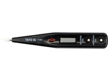 Yato цифровой тестер напряжения YT-2862, 12-250В, ЖК-дисплей, 50-500Гц, плоский наконечник, 130мм, тест заземления (YT-2862)