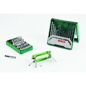 Bosch 2607017333 Instrumentu komplekts, 40 gab., 15+25+HEX, urbji un uzgaļi, magnētiskais turētājs (2607017333)