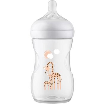 Philips Avent детская бутылочка Natural Response Giraffe SCY903/66, 260 мл, 1 шт., соска среднего потока, антиколиковый клапан (SCY903/66)