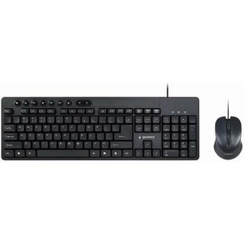 Gembird Клавиатура + Мышь USB KBS-UM-04, 111 клавиш, 1.5м кабель, 9 мультимедийных клавиш, черный (KBS-UM-04)