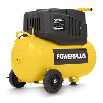 Powerplus Kompresors POWX17250, 1200W, 8bar, 180l/min, 24L, 1.5m strāvas kabelis, Bez eļļas, drošības vārsts (POWX17250)