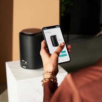 Умный Wi-Fi конвекционный обогреватель Threesixty 2 с вентилятором, поддержка Android/iOS/Tuya 1800 Вт до ~30 м² Чёрный DXCH30 DUUX (DXCH30)