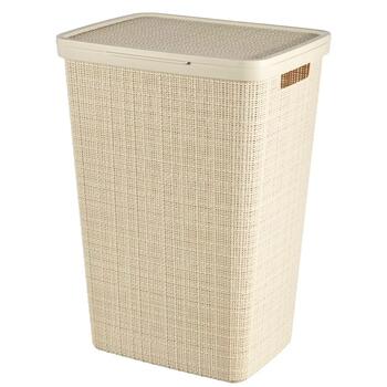 Curver Jute корзина для белья 0808093885, 58л, 60x43x34см, пластик, кремовый (0808093885)