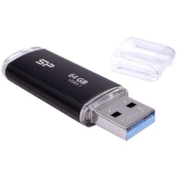 Silicon Power Blaze B02 флешка SP064GBUF3B02V1K, 64 ГБ, USB Type-A, 3.2 Gen 1, черная (SP064GBUF3B02V1K)