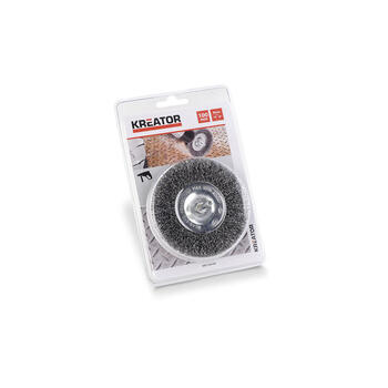 Diskveida birste uz ass 100mm, tērauda sari KRT150109 KREATOR (KRT150109)