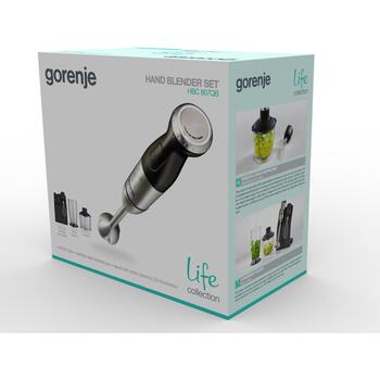 Gorenje Погружной блендер HBC807QB, 800 Вт, Переменная скорость, Чоппер, Черный (HBC807QB)