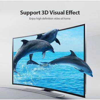 Vention HDMI kabelis 1M AAIBF, 1 m, HDMI Type A vīriešu, HDMI Type A vīriešu, 18 Gbit/s, 4.5 mm, melns (AAIBF)