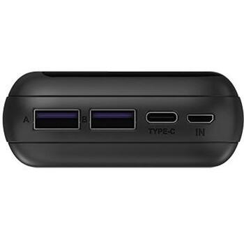 Navitel Power Bank PWR20 MX Black, 20000mAh, 3.7V, 74Wh, 2 USB-A порта, двунаправленный USB-C порт (PWR20 MX Black)