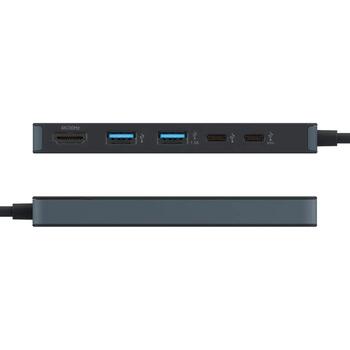 Hyper dokstacija HD4101BKGL, 2x USB-A, 1x USB-C, 1x HDMI (HD4101BKGL)