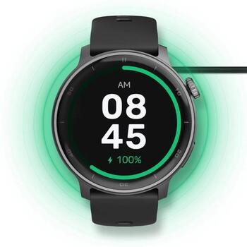 Stelio Умные часы STSWA101BK, 1.43'', 466 × 466 px, GPS, 400 мАч, 3 ATM, Bluetooth, 128 МБ (STSWA101BK)