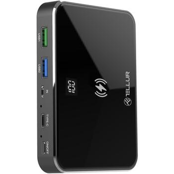 Tellur Power Bank TLL158251, 10000mAh, 2xUSB Type-C, Micro USB, быстрая зарядка, графеновая технология (TLL158251)