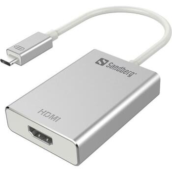 Sandberg Adapteris 136-12, 4K/60Hz, USB-C, HDMI, 16:9, USB Power Delivery, RoHS (136-12)