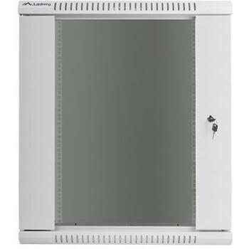 Lanberg настенный шкаф 19'' 15U WF01-6615-10S, 600x600mm, 60kg, IP20, стеклянная дверь, 2 вентиляционных отверстия (WF01-6615-10S)