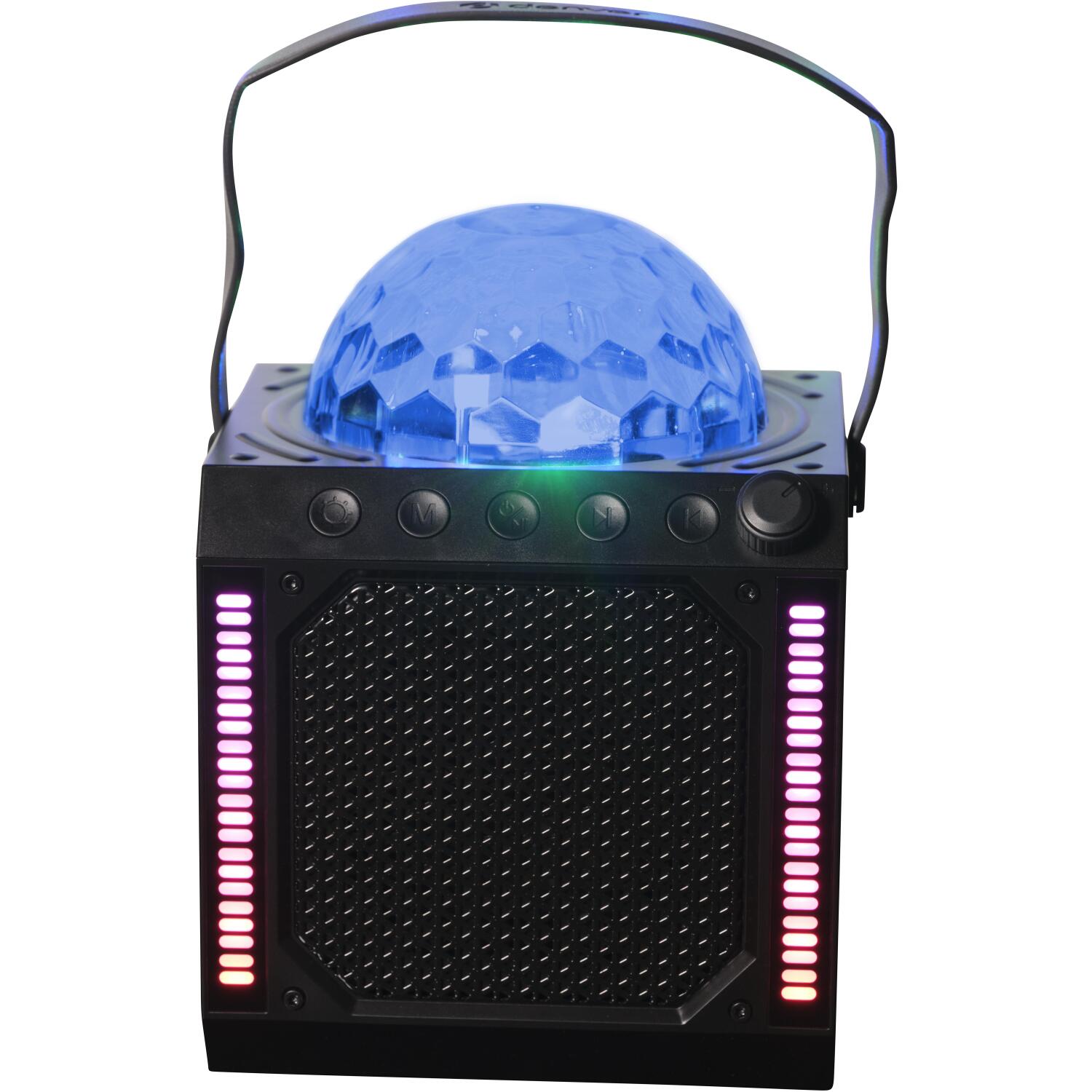 Denver Караоке колонка BTM-618 111151020840, 100W, 10W RMS, 3.7V, 1800mAh, Bluetooth, AUX, USB, MicroSD, LED подсветка (111151020840)