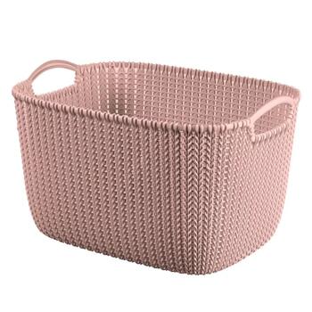 Curver корзина Knit L прямоугольная 0803670204, 19л, 40x30x23см, пластик, розовая (0803670204)