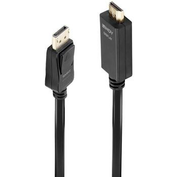 Lindy видеокабель DisplayPort на HDMI 36924, 5 м, 3840 x 2160@30Hz, 7.1 аудио, CE, FCC, 1 шт. (36924)