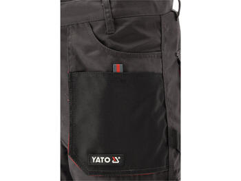 Yato darba bikses YT-80149, L/XL, 180-188 cm, 98-106 cm, 267 g/m², 65% poliesteris, 35% kokvilna, 9 kabatas, rāvējslēdzējs (YT-80149)