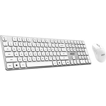 Msi Klaviatūra un datorpele Forge K210 W Combo White US, bezvadu, balta, pele iekļauta (Forge K210 W Combo White US)