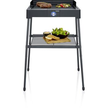 Severin Настольный гриль PG 8568, 2200 W, 5.74 kg, 56 cm, 54 cm, 98.5 cm, Нержавеющая сталь, Механический, Водяной поддон (PG 8568)