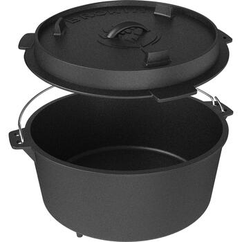 Browin 330515 чугунный казан с сковородой, 9л, 3л, чугун, подвесной, с крышкой (330515)