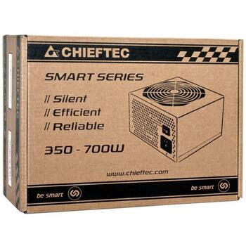 Chieftec Datora barošanas bloks GPS-400A8, 400W, 230V, 47-63Hz, 20+4 pin ATX, 3xSATA, 1x6+2 pin PCIe, melns (GPS-400A8)