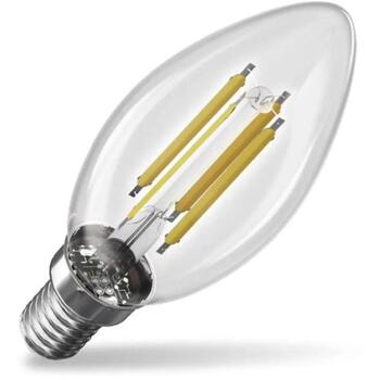 Emos LED лампочка Filament Candle ZF3A43, 3,8 Вт, 806 лм, E14, 230 В, 50 000 часов, нейтральный белый, класс A (ZF3A43)