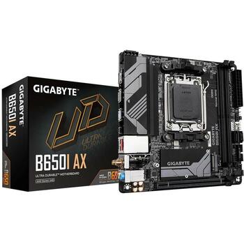Gigabyte Mātesplate B650I AX 1.2, AMD Socket AM5, 5+2+1 fāzes VRM, līdz 6400MHz DDR5, 1xPCIe 4.0 M.2, 2.5GbE LAN, Wi-Fi 6E (B650I AX 1.2)