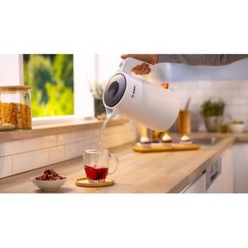 Bosch Электрический чайник TWK2M161, 2400 Вт, 1.7 л, белый, 360° поворотная база, автоматическое отключение (TWK2M161)