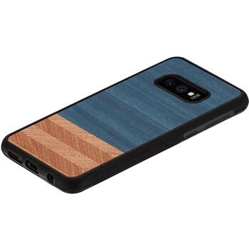 Man&Wood Чехол для смартфона M6440B, Синий, совместим с Samsung Galaxy S10e, 5.8'', натуральное дерево, поликарбонат (M6440B)
