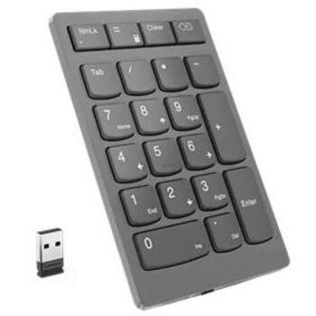 Lenovo Go Bezvadu Ciparu Klaviatūra 4Y41C33791, 21 taustiņi, 2.4 GHz, akumulators līdz 3 mēnešiem, kompakta dizains (4Y41C33791)