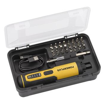 POWERPLUS POWX00420 компактная аккумуляторная отвертка для сборки мебели и закручивания винтов 4В 1300мАч 4Нм 26 бит (POWX00420)
