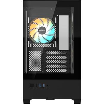 Gigabyte Корпус C201 PANORAMIC GB-C201P, 2x USB 3.0, 3x 120mm вентиляторы, поддержка радиаторов 360mm, черный (GB-C201P)