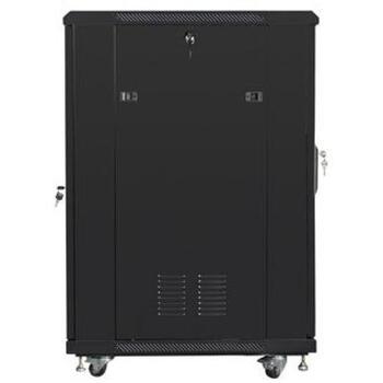 Lanberg стоячий шкаф 19 дюймов 22U 600x800, FF01-6822-23B, 1159x600x800mm, 800kg, 4 слота для вентиляторов, IP20 (FF01-6822-23B)