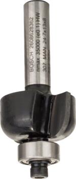 Divpus.pusap.frēze, HM R=6 mm, l=13 mm,kāts 8mm, Rokas frēzēm, malu frēzēm IELIEKTO GROPJU FRĒZE STANDARD FOR WOOD, 2608628362 BOSCH (2608628362)